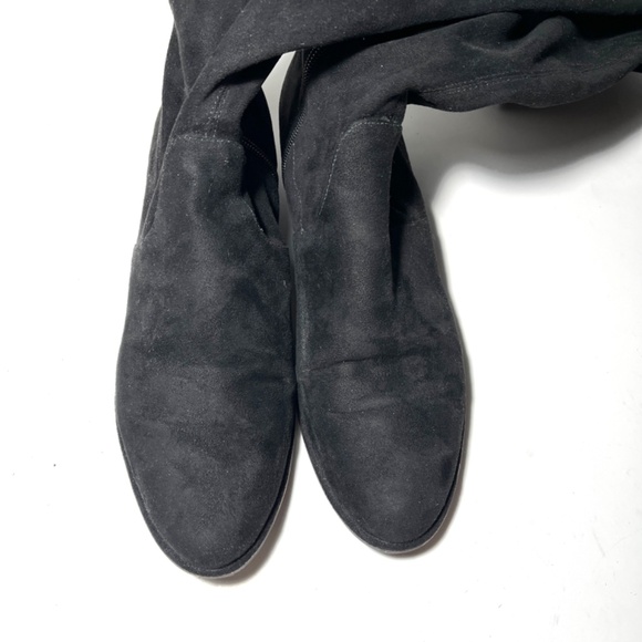 Marc Fisher Humor Over The Knee Velvet Adjustable Tie Black Boots - Picture 8 of 16